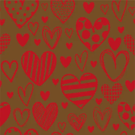 Transfer Sheets; Hearts Drawing  - Bag of 30